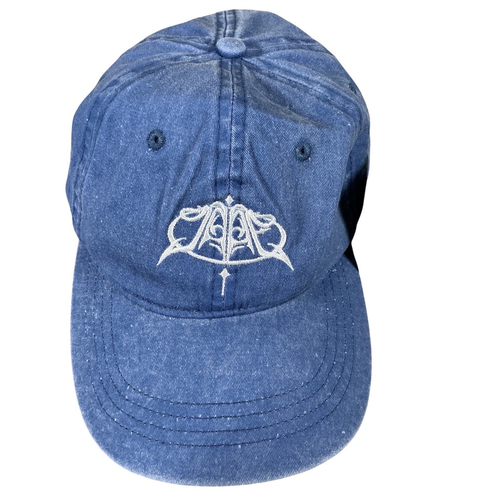 Academy Fits Auspice Maria Washed‎ Blue Cotton Adjustable Baseball Cap Hat NWT